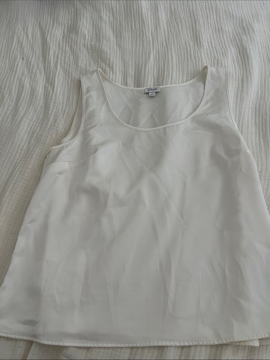 J. Crew Tops - J. Crew Cream Sleeveless Silk-Look Camisole